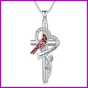 Sterling Silver Cross Pendant Necklace 18 Inch Chain Religious Gift